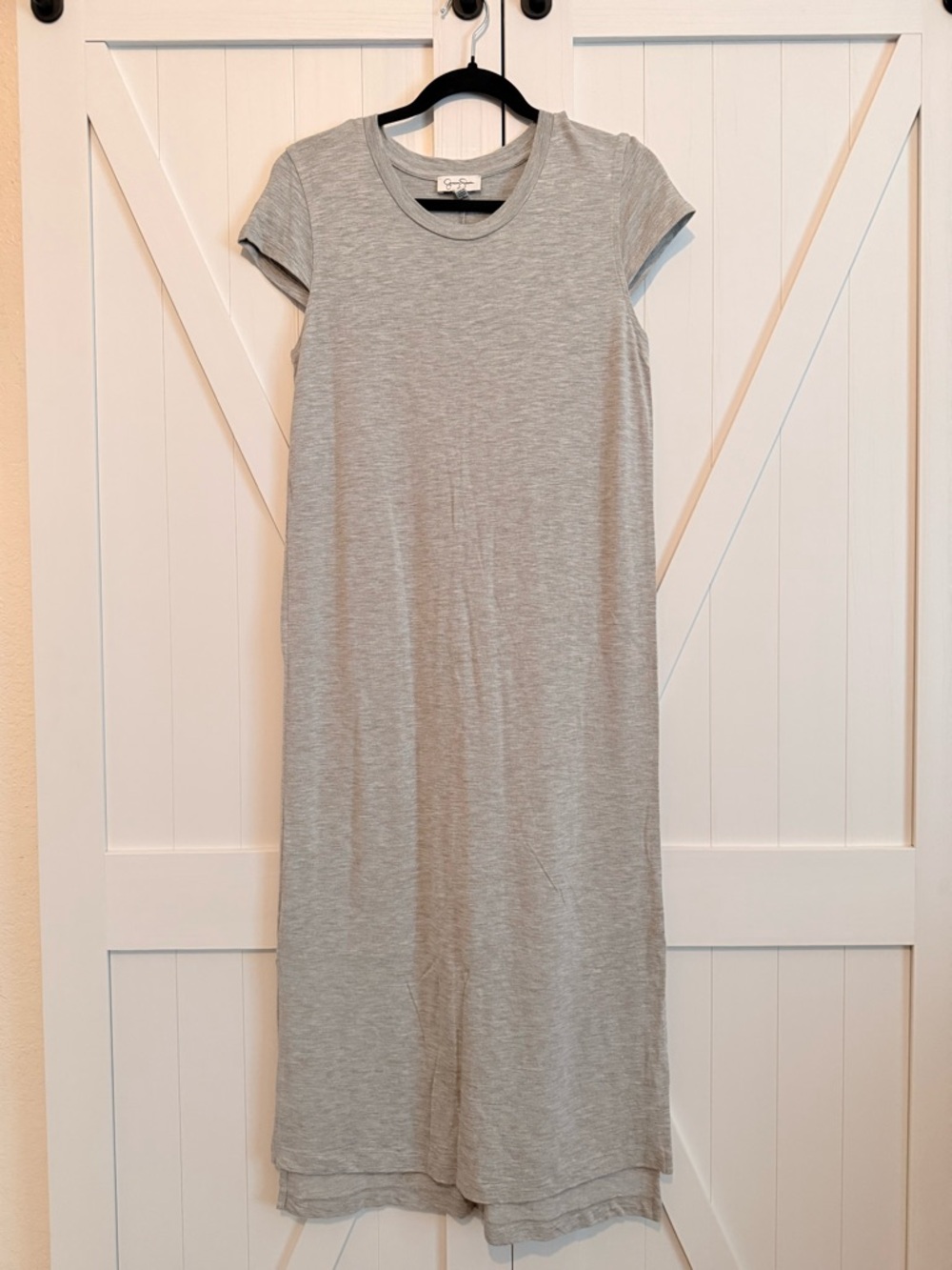 Jessica Simpson Heather Gray Midi T-Shirt Dress